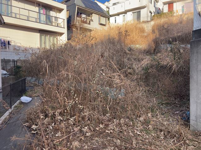 神奈川県川崎市麻生区白鳥の草刈り作業前の様子です。